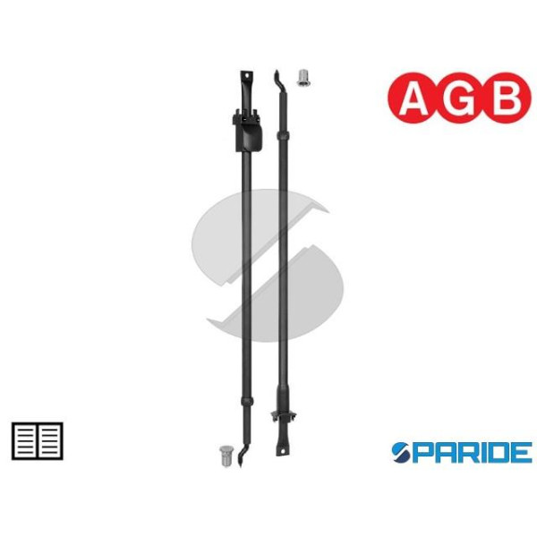 KIT ASTE PUNTALI ZANCATI ARIETE HB 1750-2900 NERO ...