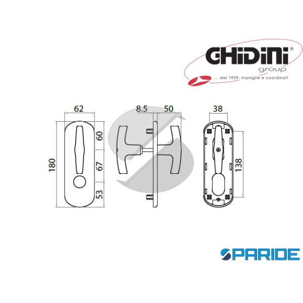 KIT BASCULANTE Q8 F1 FORO CILINDRO 77400518001 OCS GHIDINI