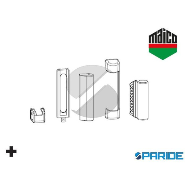 KIT COPERTURA SINISTRO I70615 MAICO PER CERNIERA E SUPPORTO FORBICE F5 MARRONE