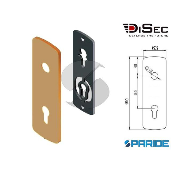 KIT PLACCA PER CILINDRO KI1903PFB DISEC BRONZO PER...