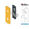 KIT PLACCA PER CILINDRO KI1903PI2 DISEC OTTONE LUCIDO PER PORTA BLINDATA