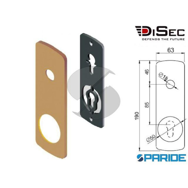 KIT PLACCA PER CILINDRO KI2115PFB DISEC BRONZO PER...