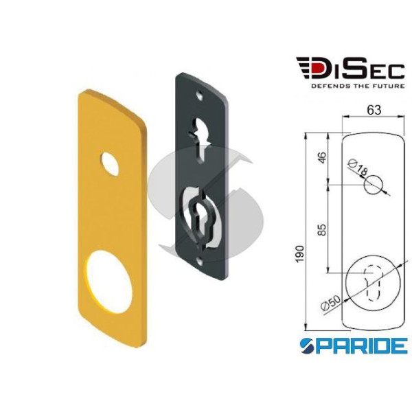 KIT PLACCA PER CILINDRO KI2115PI2 DISEC OTTONE LUC...