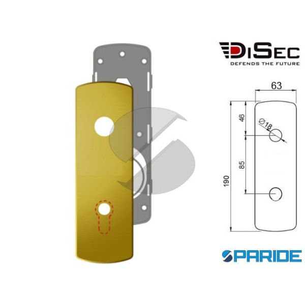 KIT PLACCA PER CODOLO POMOLO KI2273PI2 DISEC OTTON...