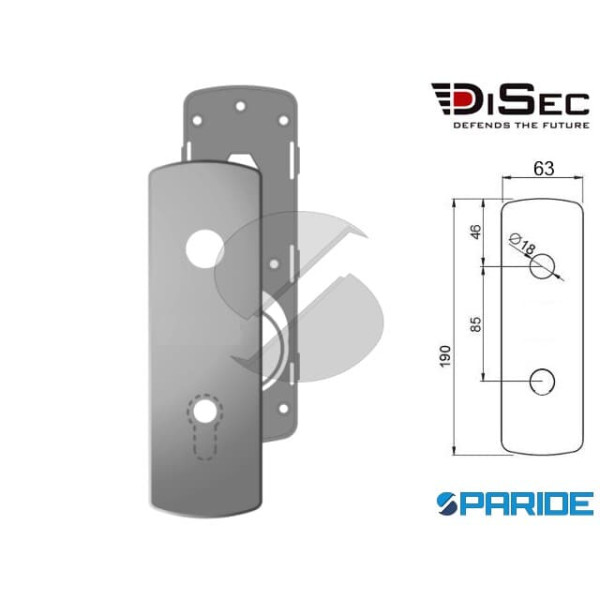 KIT PLACCA PER CODOLO POMOLO KI2273PIT DISEC  INOX...