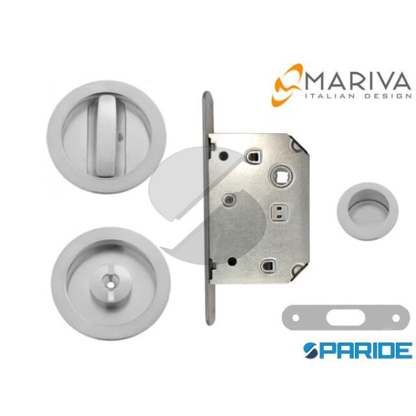 KIT PORTE SCORREVOLI TONDO 1074 MARIVA CROMO SATIN...