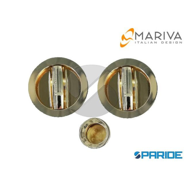 KIT PORTE SCORREVOLI TONDO 82 MARIVA OTTONE LUCIDO...
