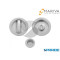 KIT PORTE SCORREVOLI TONDO CROMO SATINATO CON POMOLINO BASSO REGOLABILE 1074 MARIVA