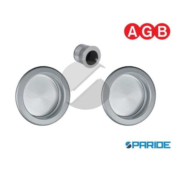 KIT SCIVOLA E ROSETTA TONDA CIECA CROMO OPACO B019...