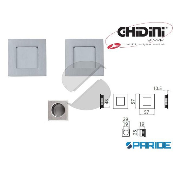 KIT SCORRI 3 Q QUADRO CIECO CROMO SATINATO 6614872...