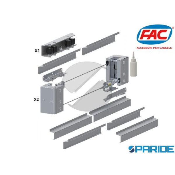 KIT TELESCOPICO 3 ANTE KA5102 004 FAC APERTURA FIN...