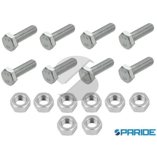 KIT VITI+DADI PER SCAFFALI METALLICI M8X14 CF 8 PZ