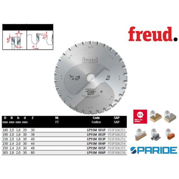 LAMA PER SEGA CIRCOLARE 305X30 LP91M 006P 80 DENTI...