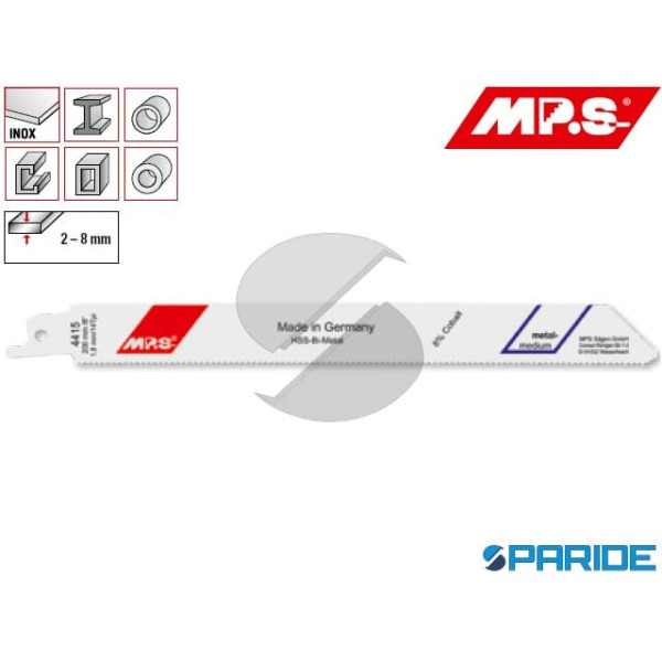 LAMA SEGHE A GATTUCCIO L 180 MM 4415 MPS PER METAL...