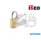 LUCCHETTO CITY IN OTTONE 30 MM KA ISEO ARCO STANDARD