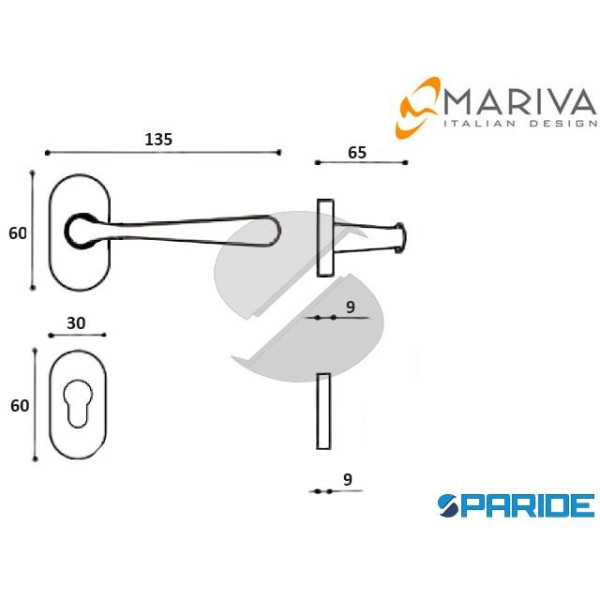 MANIGLIA 1126 SIDNEY MARIVA ROSETTA OVALE BOCCHETTA FORO YALE MARITECH LUCIDO VERNICIATO