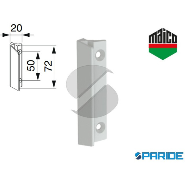 MANIGLIA A CONCHIGLIA ESTERNA BIANCA 30719 MAICO