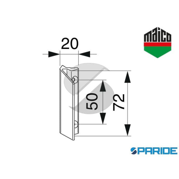 MANIGLIA A CONCHIGLIA ESTERNA BRONZO CHIARO F6 38162 MAICO