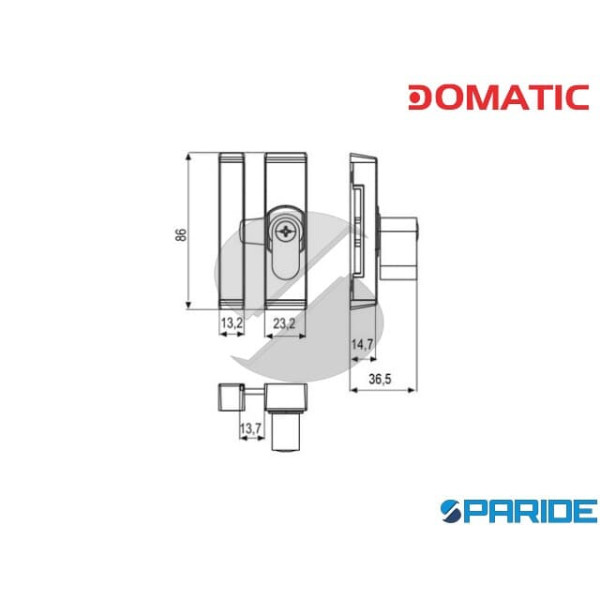 MANIGLIA A TAVELLINO C2317 CON IMPUGNATURA RIDOTTA BIANCO RAL 9010 FAPIM