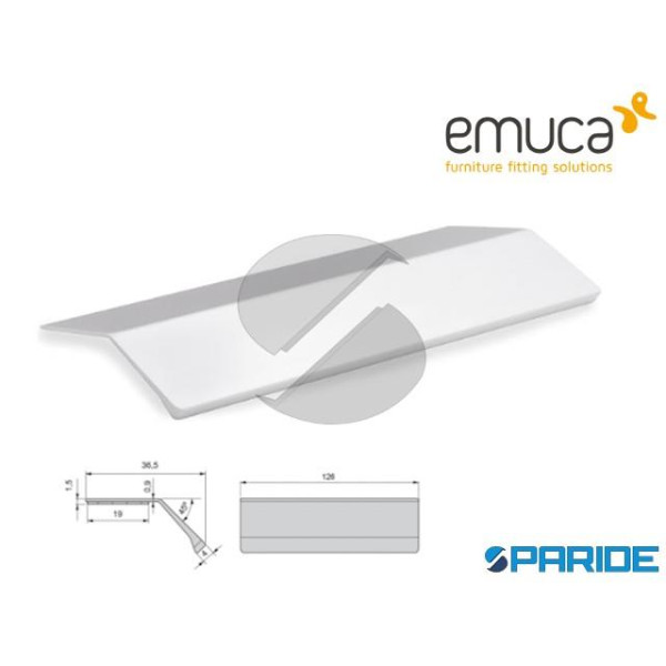 MANIGLIA ADESIVA PER MOBILE L 126 MM ALLUMINIO ANODIZZATO OPACO 9162762 EMUCA CF 20 PZ