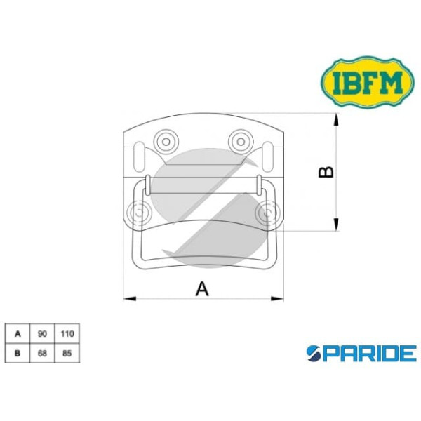 MANIGLIA AMERICANA PER BAULE L 110 MM 70 IBFM NERA