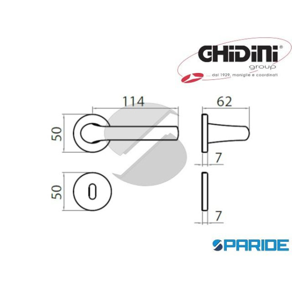 MANIGLIA BRIXIA RB 50 BRONZATA 77438231004 GHIDINI