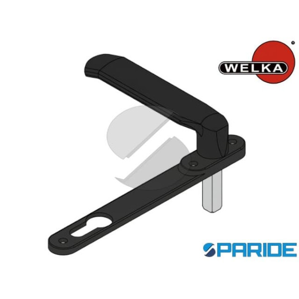 MANIGLIA CON PLACCA NYLON NERA 08600040 WELKA