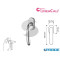MANIGLIA DK GARDA Z PLACCA OVALE 7X50 SMART BLOCK CROMO SATINATO PER FINESTRE LINEA CALI