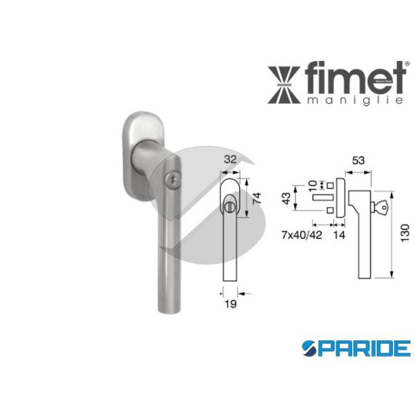 MANIGLIA DK OLANDA 102DKL60 FIMET ANTI EFFRAZIONE ...