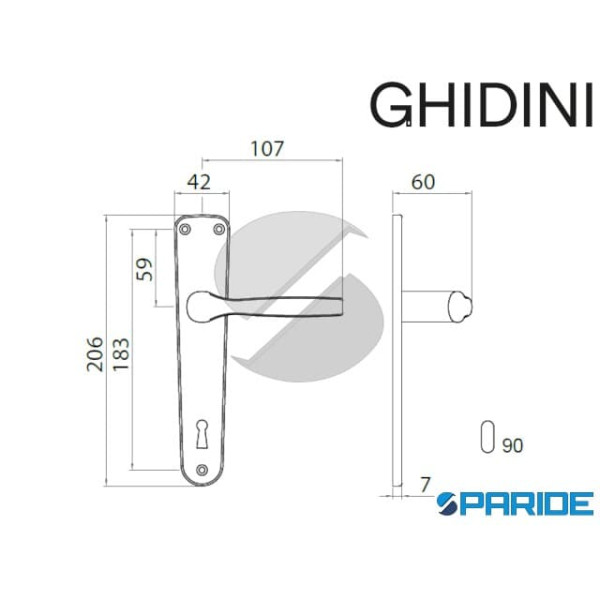 MANIGLIA GABRY Q8 P90 ARGENTO GHIDINI 77400089001 FORO PATENT