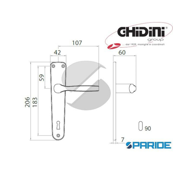 MANIGLIA GABRY Q8 P90 BRONZATA GHIDINI 77400089004 FORO PATENT