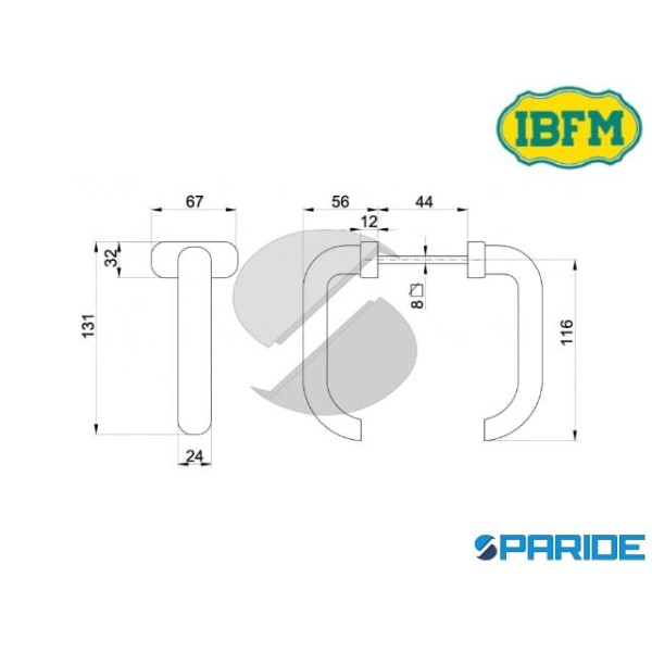 MANIGLIA IN RESINA CON MOLLA 536\N REGOLABILE IBFM