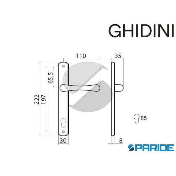 MANIGLIA LINDA RIBASSATA PY85RS YALE OCS 55429055003 GHIDINI