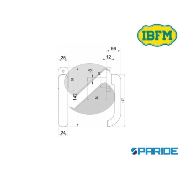 MANIGLIA NERA 534 PER PERSIANA IBFM