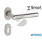 MANIGLIA OLANDA 102 277 FORO PATENT INOX SATINATO ROSETTA E BOCCHETTA OVALE FIMET