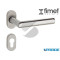 MANIGLIA OLANDA 102 277 FORO YALE INOX SATINATO ROSETTA E BOCCHETTA OVALE FIMET
