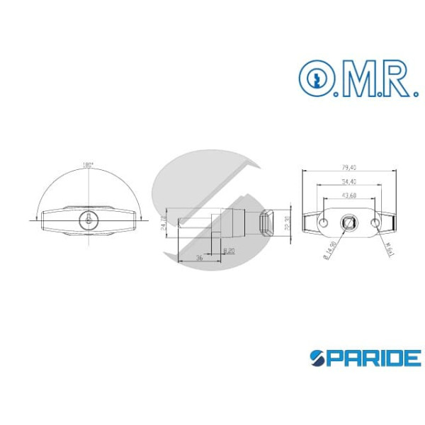 MANIGLIA PER CARIGLIONE PORTE A BATTENTE 220150 OMR
