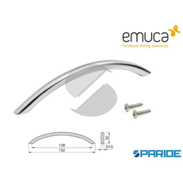 MANIGLIA PER MOBILE D 10 MM INTERASSE 160 MM ACCIAIO 9164651 EMUCA CF 25 PZ