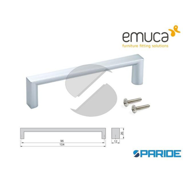 MANIGLIA PER MOBILE INTERASSE 96 MM PLASTICA ABS 9160425 EMUCA CF 25 PZ