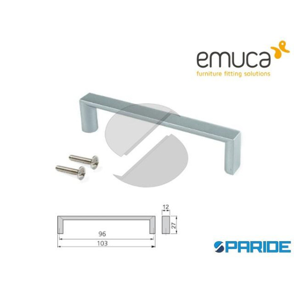 MANIGLIA PER MOBILE INTERASSE 96 MM ZAMA GRIGIO ME...