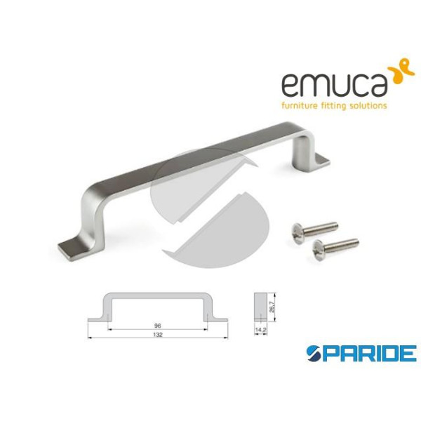MANIGLIA PER MOBILE INTERASSE 96 MM ZAMA NIC HEL SATINATO 9356051 EMUCA