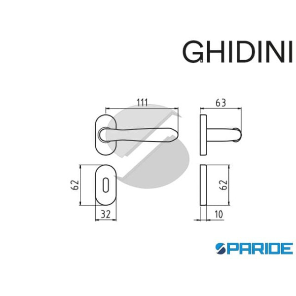 MANIGLIA UNO Q8 RBOC SENZA MOLLA OTTONE LUCIDO GHIDINI 55796221501 FORO PATENT