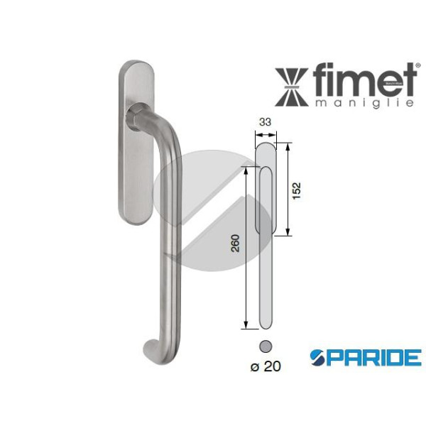 MANIGLIONE ALZANTE SPAGNA 101AL INOX SATINATO FIME...