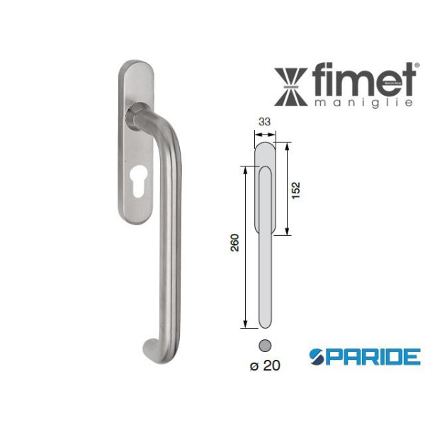 MANIGLIONE ALZANTE SPAGNA 101AL YALE INOX SATINATO...