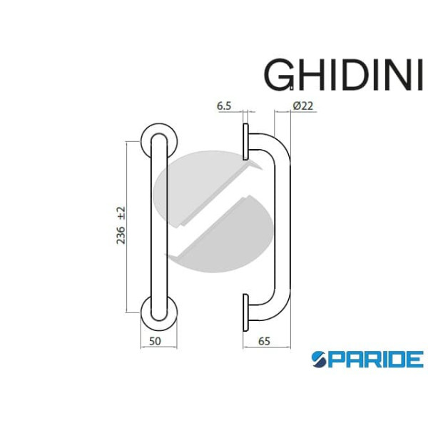 MANIGLIONE EUROPA F1 ALLUMINIO SATINATO 77446602001 GHIDINI