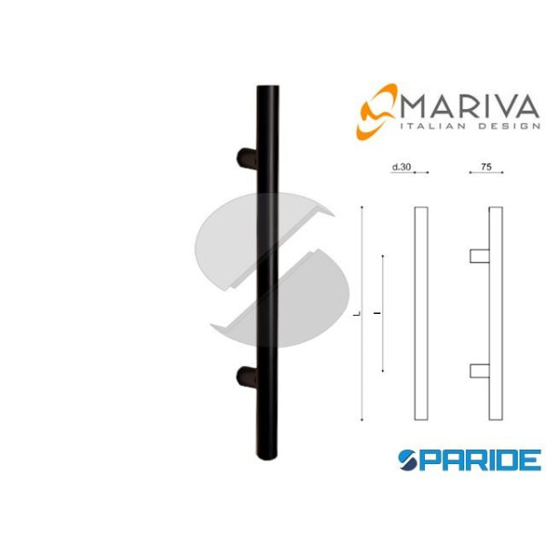 MANIGLIONE TUBOLAR L 995 MM NERO OPACO 185 MARIVA