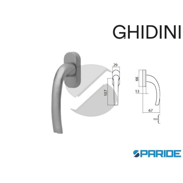 MARTELLINA DKX40 BRIXIA 2 CROMO SATINATO GHIDINI 7...