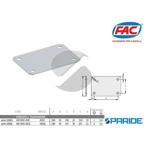 MASCHERA DI FISSAGGIO CARRELLI AUTOPORTANTI 2050 F...