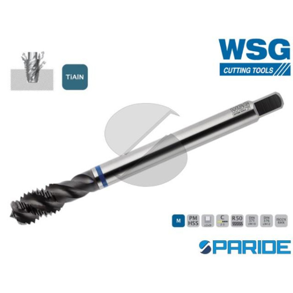 MASCHIO A MACCHINA INOX 9140 M3 P0,50 TIALN WSG FORI CIECHI GAMBO RINFORZATO PASSANTE