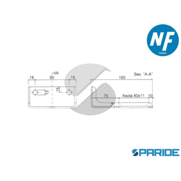 MENSOLA REGISTRABILE 3003.1 FISSAGGIO PER GUIDA SUPERIORE NOVA-FERR